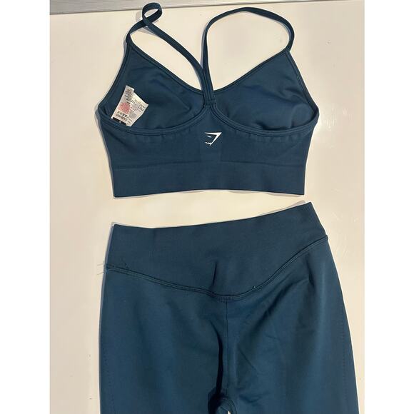 Gymshark Teal Blue set Leggings and bra - Picture 9 of 9